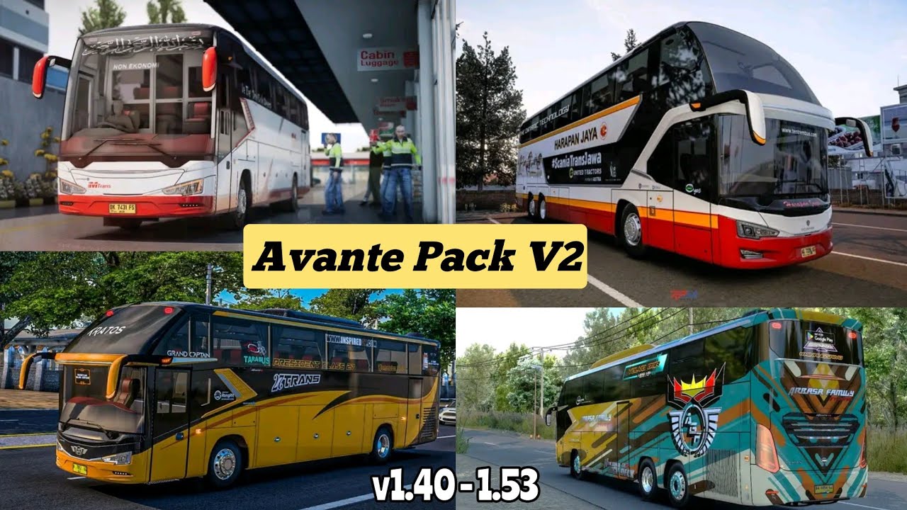 ETS2 [1.40 ~ 1.53] | Avante pack V2 by SA | Euro Truck Simulator 2 Bus Mod