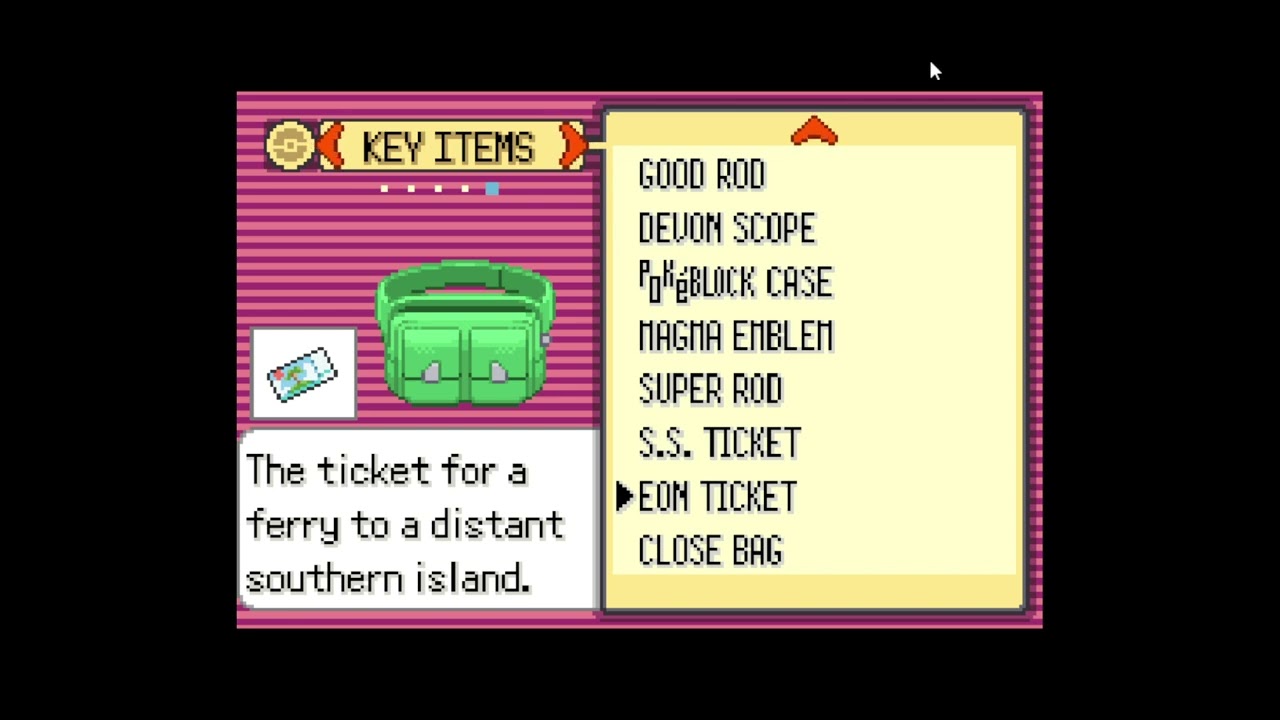 pokemon emerald cheats eon ticket