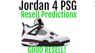 psg jordan 4 resell