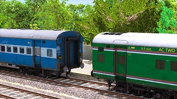 ICF BLUE Coupling ICF ARMY Coach | BUMPY RAILROAD | Train Simulator | Railworks 3 | NTG GAMING
