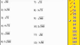 Simplifying surds