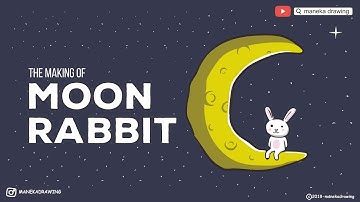 How to Draw Moon Rabbit Adobe Illustrator Speed Drawing Tutorial