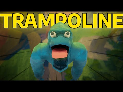 Playing Animal Company On A Trampoline!