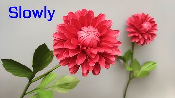 ABC TV | How To Make Dahlia Paper Flower With Shape Punch (Slowly)- Craft Tutorial
