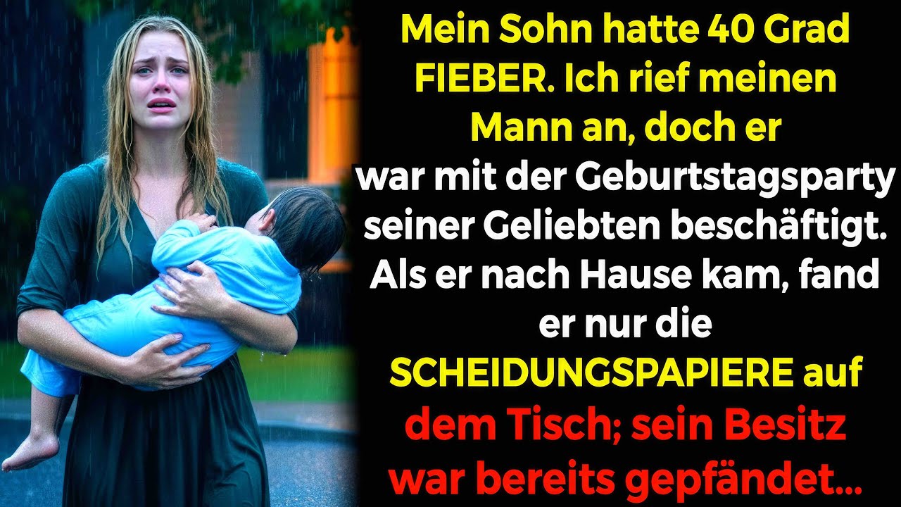 Er feierte seine Amante, während unser Sohn im fieber brannte – als er heimkam, verlor er Alles.