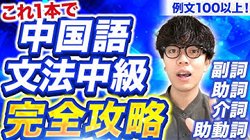 【中国語文法完全攻略】初心者がつまづく"副詞,助詞,助動詞,介詞"はこれでマスター！