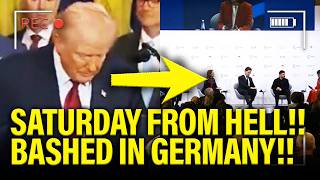 Trump as SATURDAY FROM HELL and is BASHED OVERSEAS!!