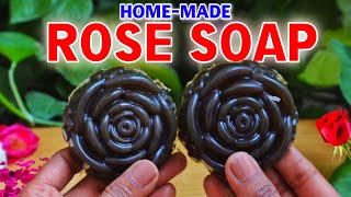 Homemade Soap || How To Make Rose Soap At Home || Homemade Skin Whitening Rose Soap || गुलाब Soap