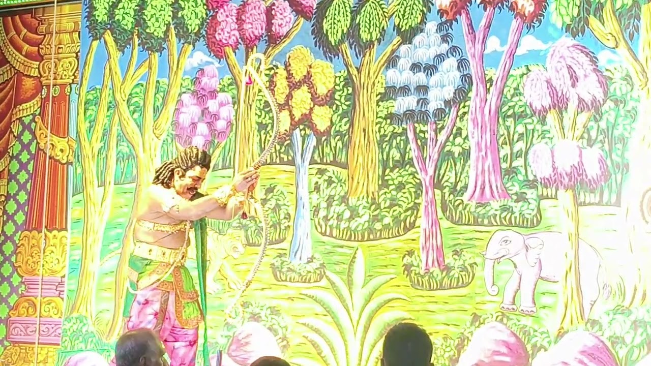 ಅರ್ಜುನನ ಪಾತ್ರದಲ್ಲಿ ನಂದಕುಮಾರ್. ಜಾಗರಣೆ ಪ್ರಯುಕ್ತ. ಕೆಆರ್ ಪೇಟೆ. ಸಂಗಮದಲ್ಲಿ