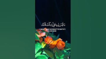 إِنَّكَ أَنتَ عَلَّامُ الْغُيُوبِ💜آيات عطرة من سورة المائدة بصوت القارىء ياسر الدوسري#قرآن #المصحف