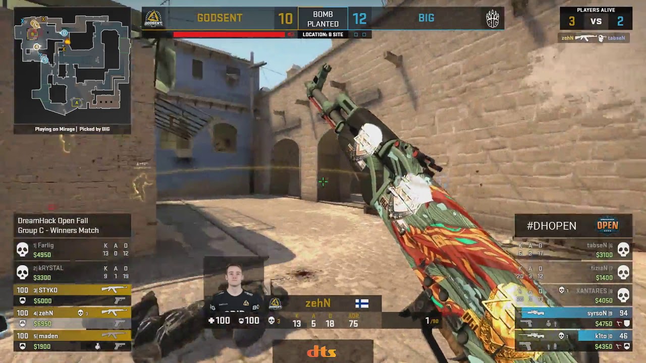 DreamHackCS2 - Godlike Play from zehN