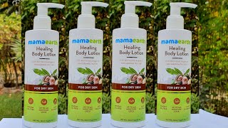 Mamaearth healing body lotion for dry skin review | chemical free body lotion for WINTERS | RARA |