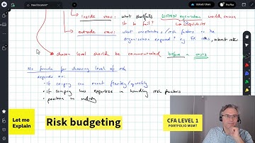 Risk budgeting (for the CFA Level 1 exam)