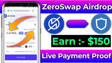 ZeroSwap Testnet Airdrop || Claim Free $150 || New Airdrop Instant Withdraw ||  Trust Wellet Airdrop