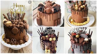 Cool yummy chocolate drip birthday cakes decoration ideas
