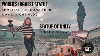 WORLD'S TALLEST STATUE | LAZER SHOW | STATUE OF UNITY | 182M TALL