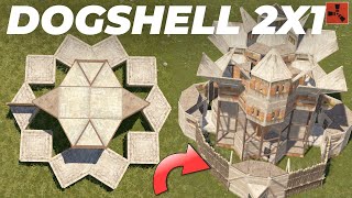 DOGSHELL | 2 DOGBUNKERS & Mini SHELL | 2X1 Expansion Base Design | RUST