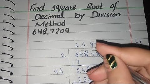 Find Square Root of Decimal by Division Method, Square Root of 648.7209 (√648.7209)