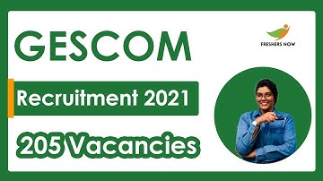 GESCOM Recruitment 2021 | Notification for 205 Vacancies | Apprenticeships 2021
