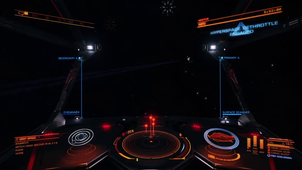 Elite Dangerous: got interdicted from hyperspace by Thargoids and bullied by one of them