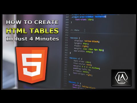 Make HTML table in 4 min - HTML Table Design Tutorial