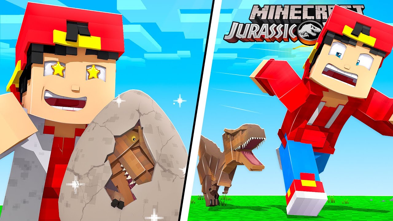 I made a T-REX in the MINECRAFT JURASSIC LAB....