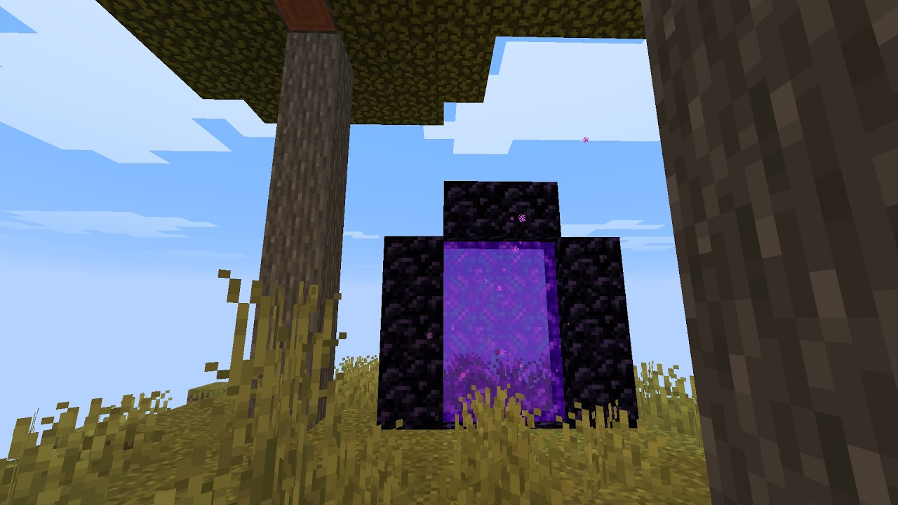 Mining, Crafting a Nether Portal.
