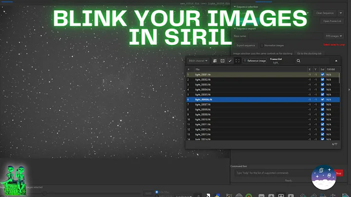 Blinking Multiple Images with Siril for Analysis of Bad Data