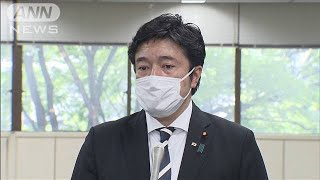 都内ワクチン大規模接種会場　防衛副大臣が視察(2021年4月28日)