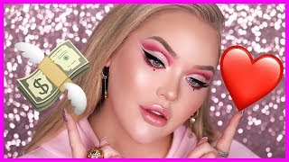 FULL FACE USING ONLY AFFORDABLE MAKEUP - Valentine's Day Tutorial