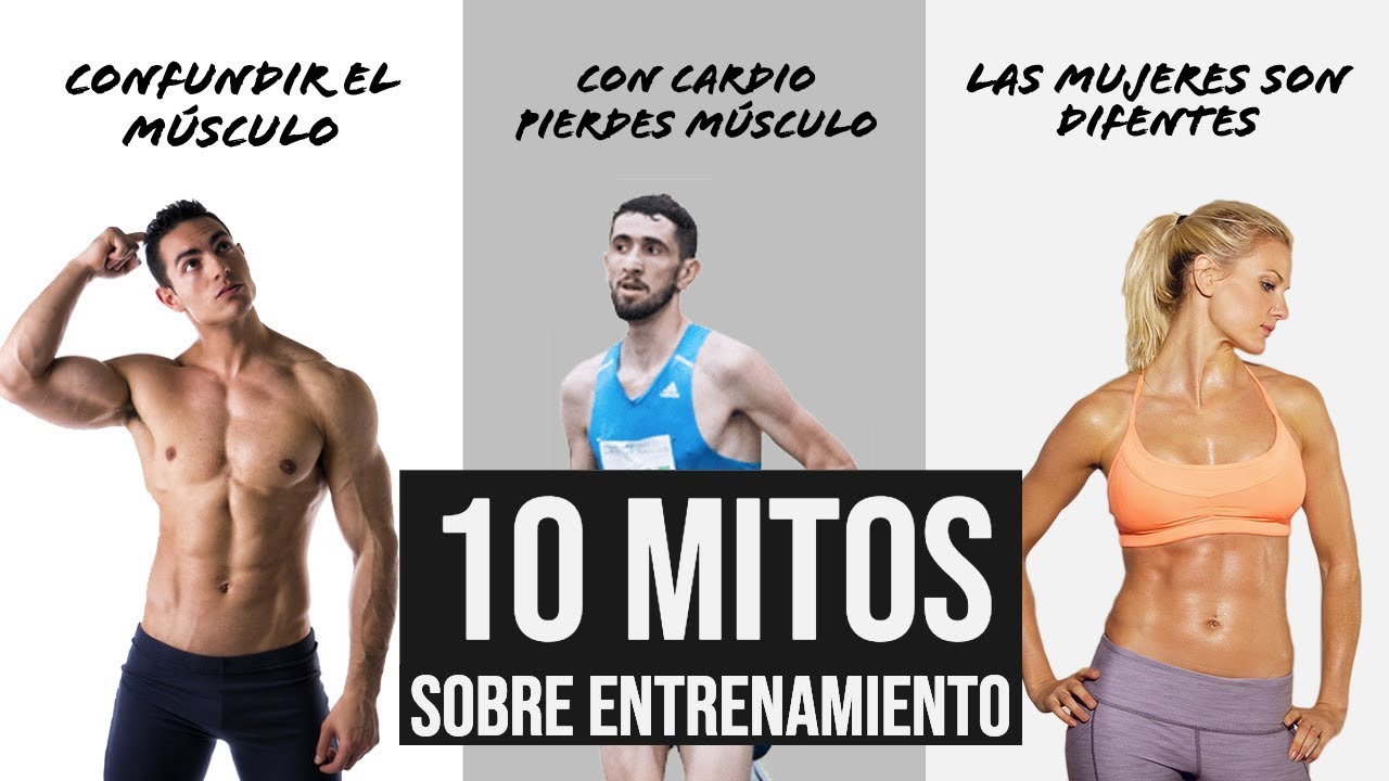 10 MITOS SOBRE ENTRENAMIENTO EN 3 MINUTOS - (2019 sin estos mitos) perder grasa visceral