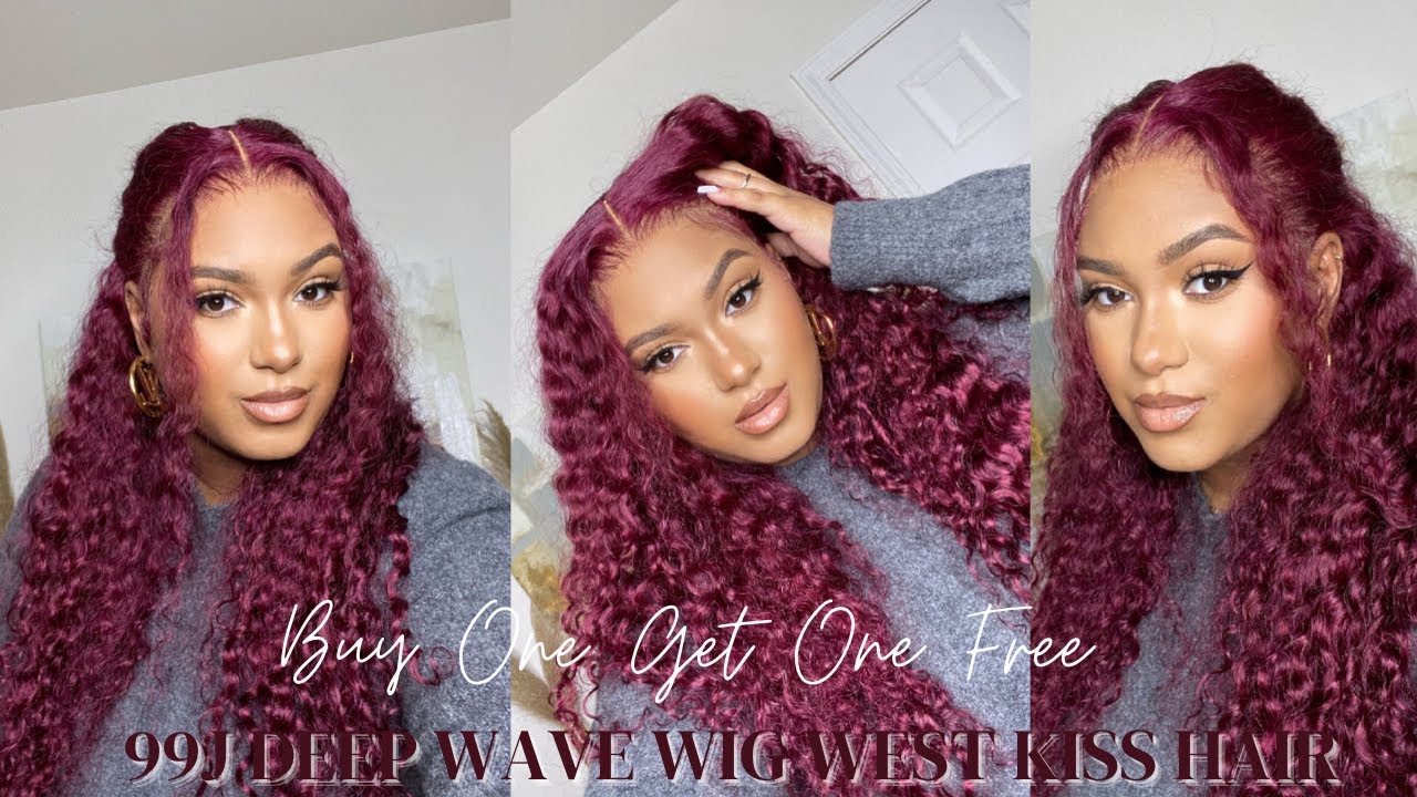 Beautiful 99j Deep Wave Lace Frontal Wig | West Kiss Hair - YouTube