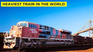 BHP Iron Ore trains, The longest And Heaviest Train | 682 Wagons Carrying A Load Of 82,000 Tons