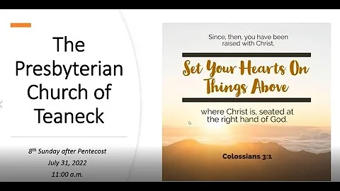 8TH Sunday After Pentecost Rev. Richard Spaulding ...
