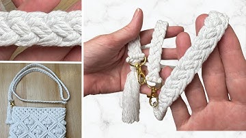 Macrame 4 Plait Bag Strap