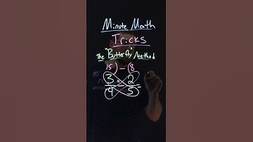 The "Butterfly" Method for Subtracting Fractions - Minute Math Tricks - Part 50 #shorts
