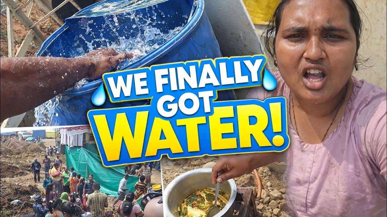 Finally we got water 💦 and delicious lunch 😋 in ⛺ tent afternoon 