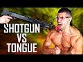 Airsoft SHOTGUN VS My Tongue Experiment *BB STUCK IN* | Bodybuilder VS Painful Airsoft Gun Test
