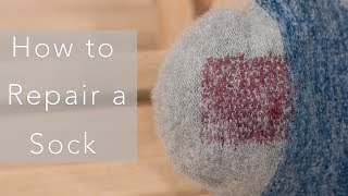 How to Repair a Hole in a Sock with Darning