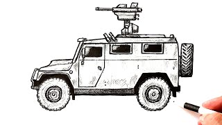How to draw a Military Vehicle