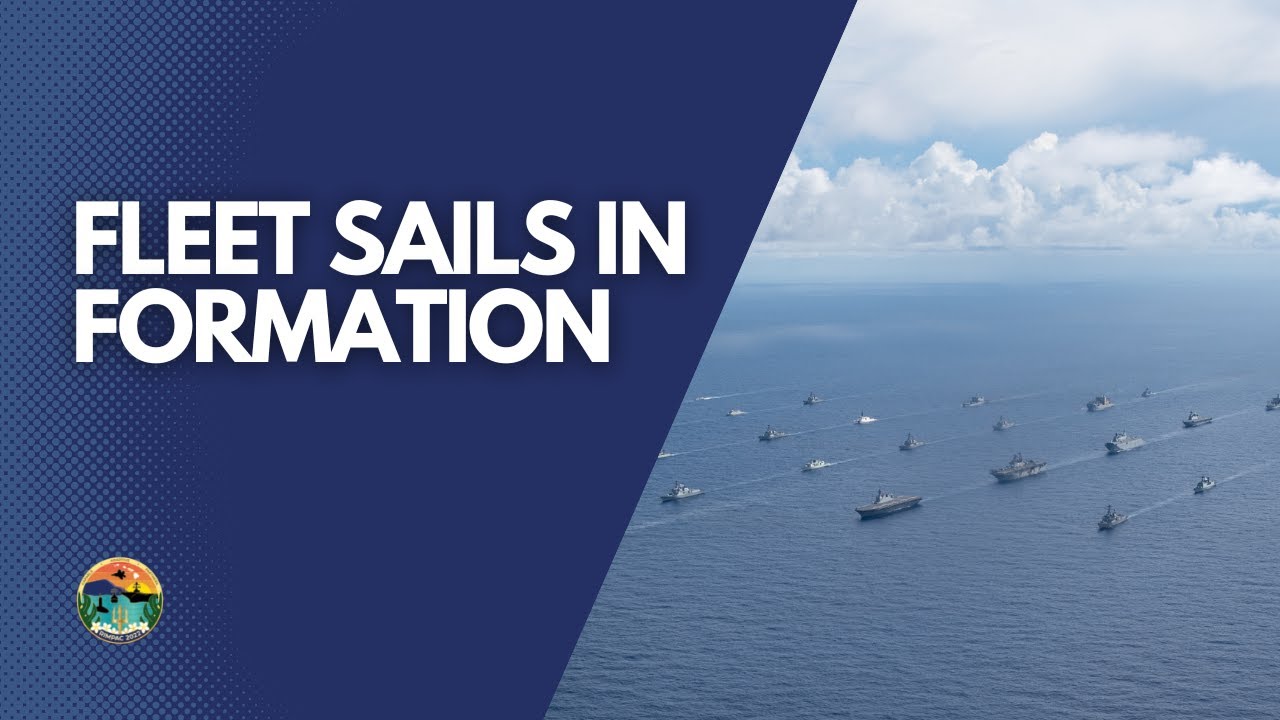 Ships sail in formation