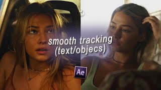 smooth tracking text/objects ; after effects