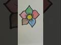 simple flowers  colouring drawing #shorts #video #drawing #shorts