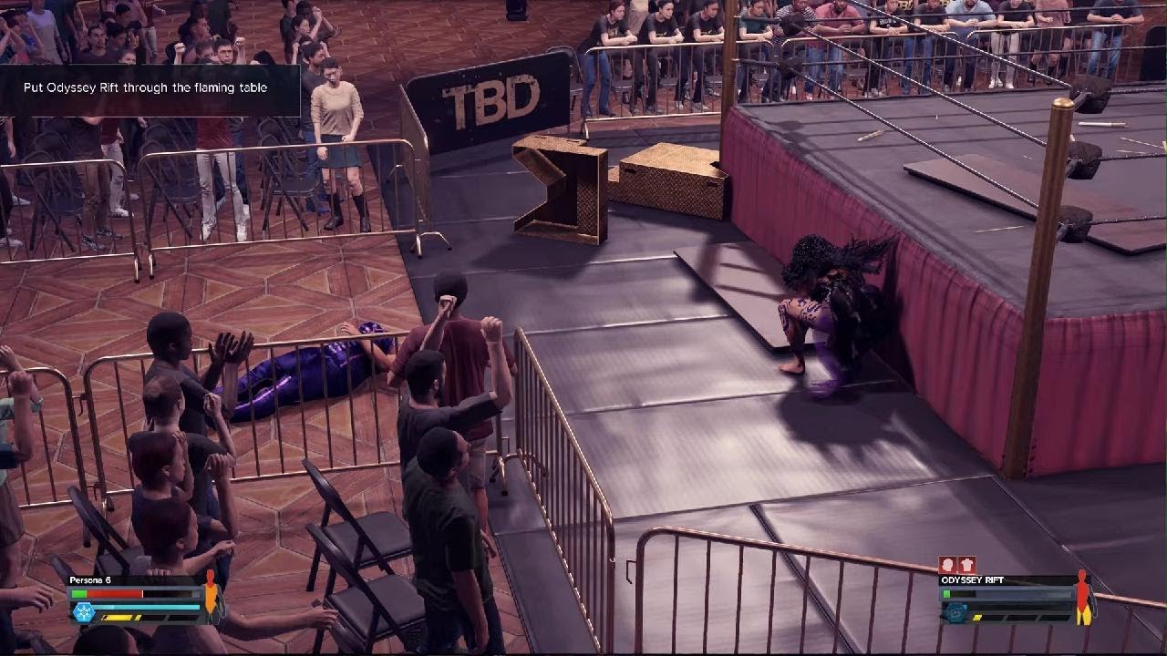 WWE 2K24 My Rise 1st Battle Against Odyssey Rift - YouTube