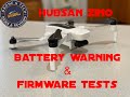 Hubsan Zino Battery Warning and Firmware Tests