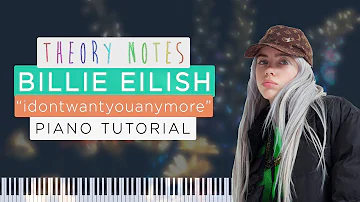 How to Play Billie Eilish - idontwannabeyouanymore | Theory Notes Piano Tutorial
