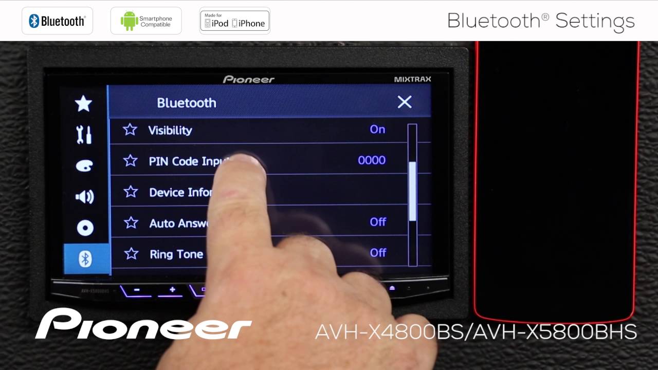 How To - Avh-X4800Bs - Bluetooth Settings