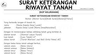 CARA MEMBUAT SURAT KETERANGAN RIWAYAT TANAH DARI KELURAHAN