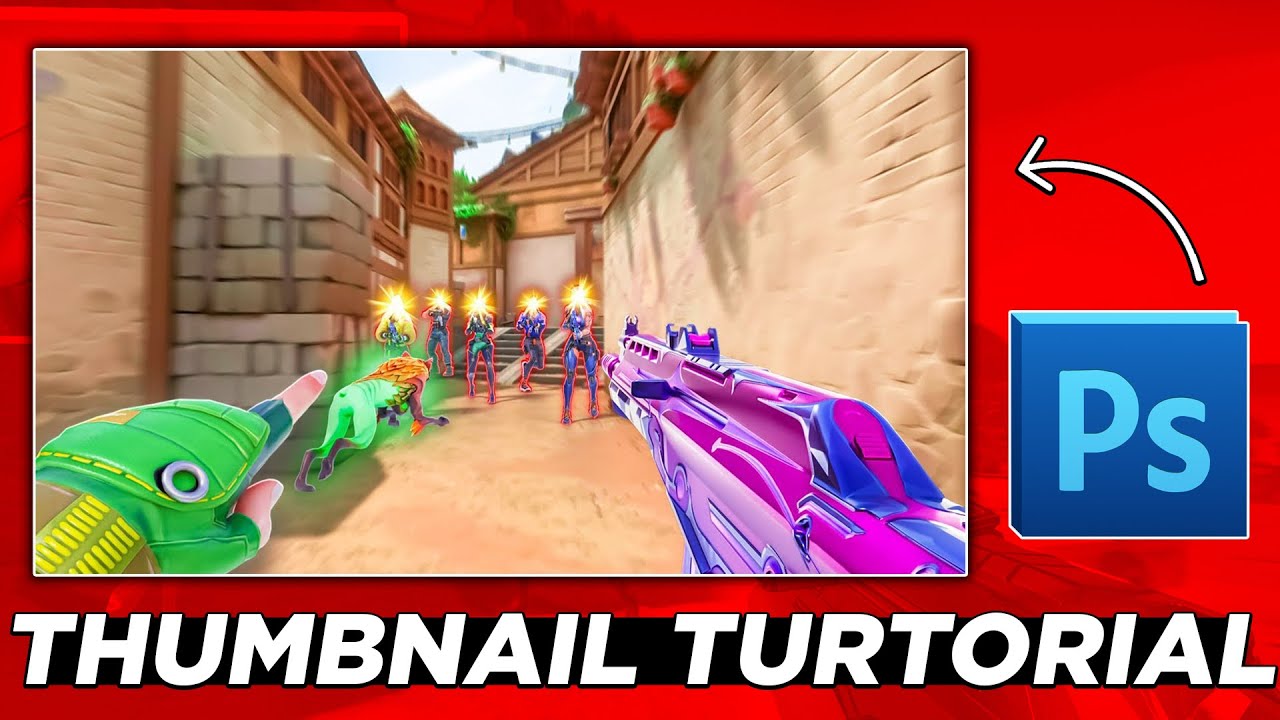Make Valorant Thumbnails like Grim, Flexinja, Nossy ! Gaming Thumbnail tutorials