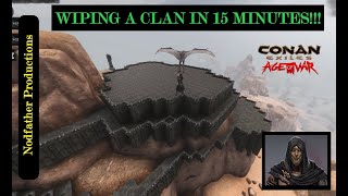 Wiping a Clan in the Last 15 Minutes of Raid Time- Conan Exiles  Server PVP- Age of War!